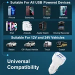 4.8A Dual Port USB Car Charger Adapter USB Car Charging Adapter - Image 2