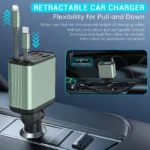 4 in 1 Retractable Car Charger with RGB Light - Image 2